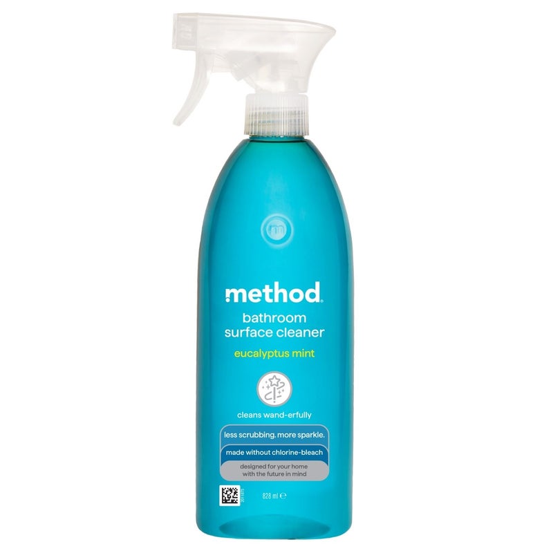 Method Bathroom Cleaner Eucalyptus Scent Sparling Clean with Less Scrubbing - 828 ml - Image 1
